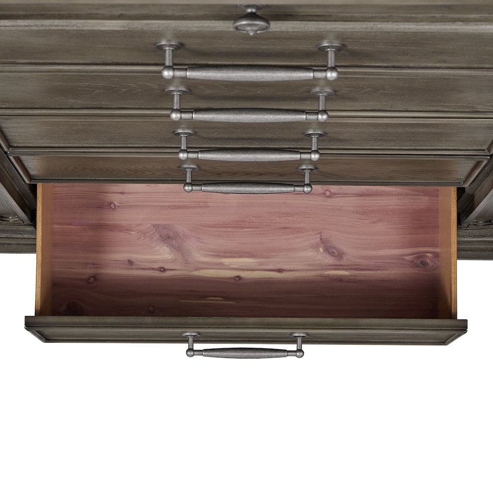 Paterson  1 Door and 7-Drawer Chest in Grey. Picture 5