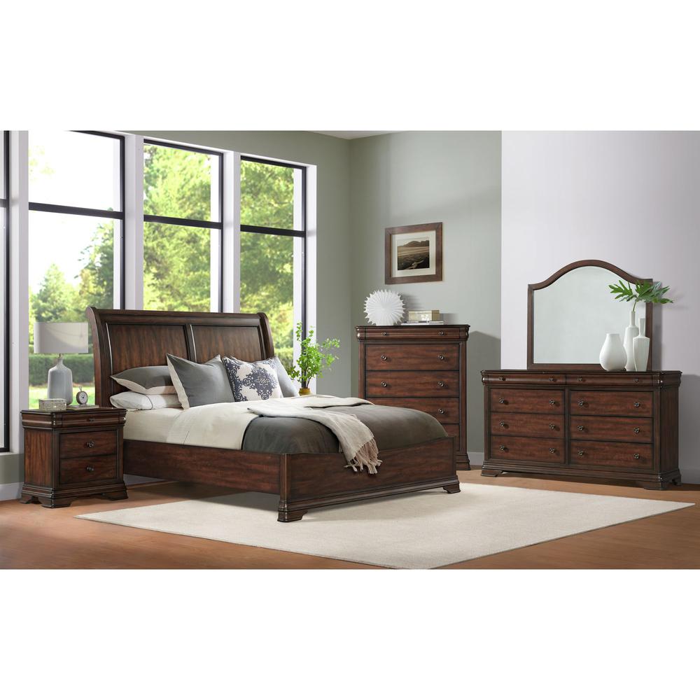 Stark 5-Drawer Chest in Cherry. Picture 8