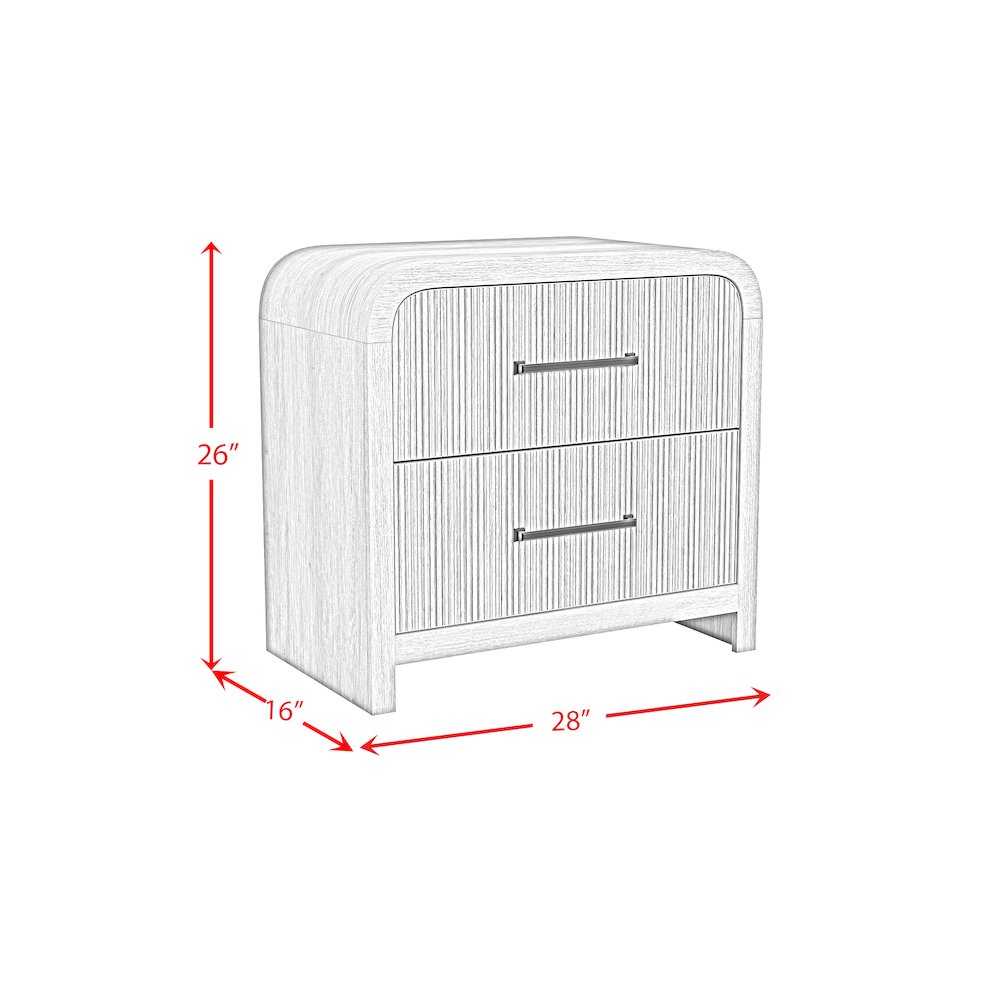Ridgemont 2-Drawer Nightstand with USB in Black with Grain. Picture 12