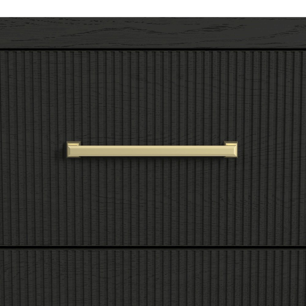 Ridgemont 2-Drawer Nightstand with USB in Black with Grain. Picture 11