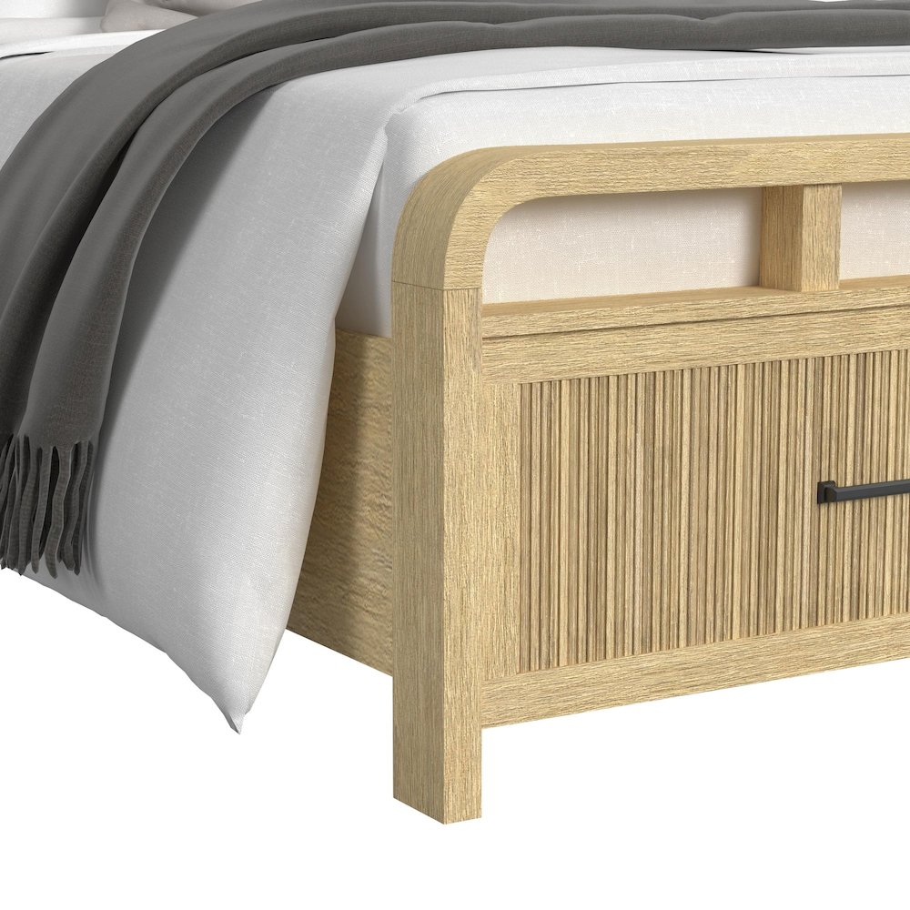 Woodridge Twin Storage Bed in Natural. Picture 5