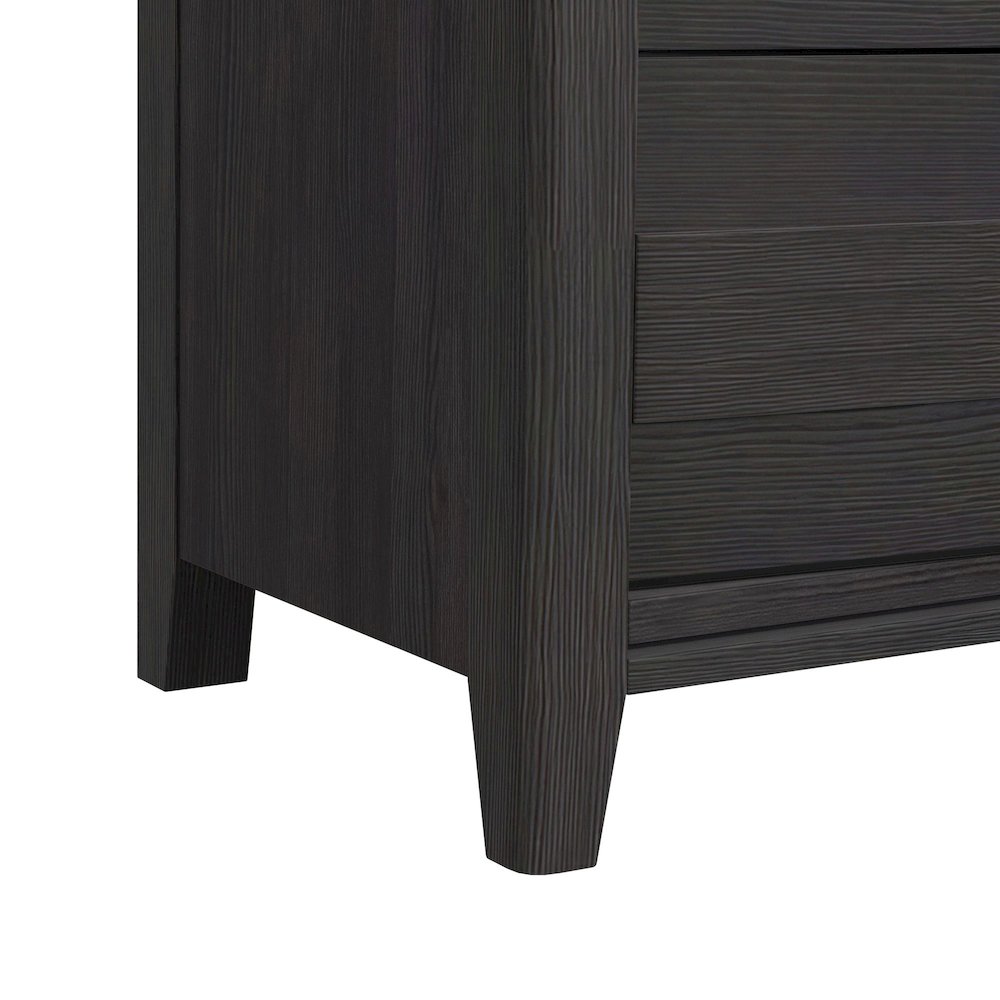 Tobias Dresser and Mirror Set with LED in Black. Picture 5