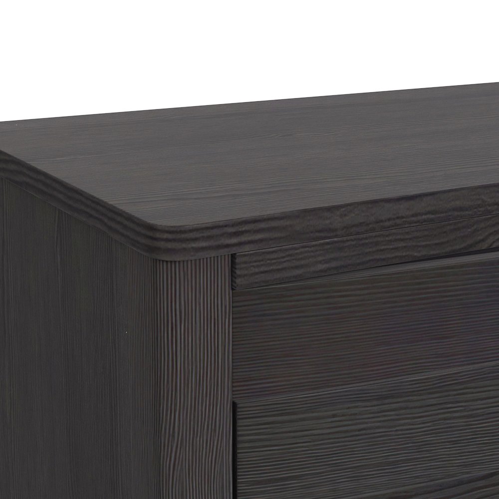 Tobias Dresser and Mirror Set with LED in Black. Picture 4