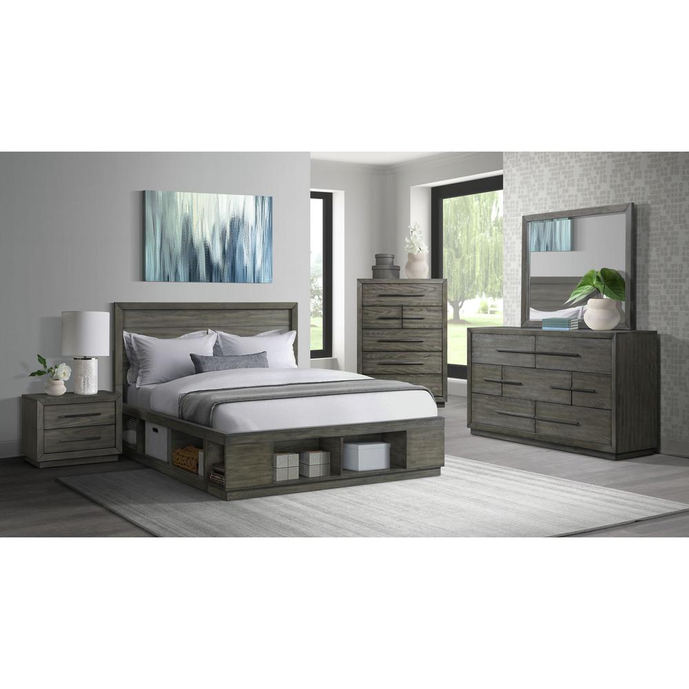 Hollis King Storage Bed with Cubbies. Picture 2