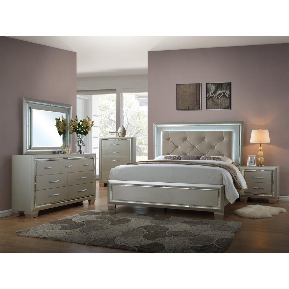 Picket House Furnishings Glamour Queen Panel  6PC Bedroom Set. Picture 2