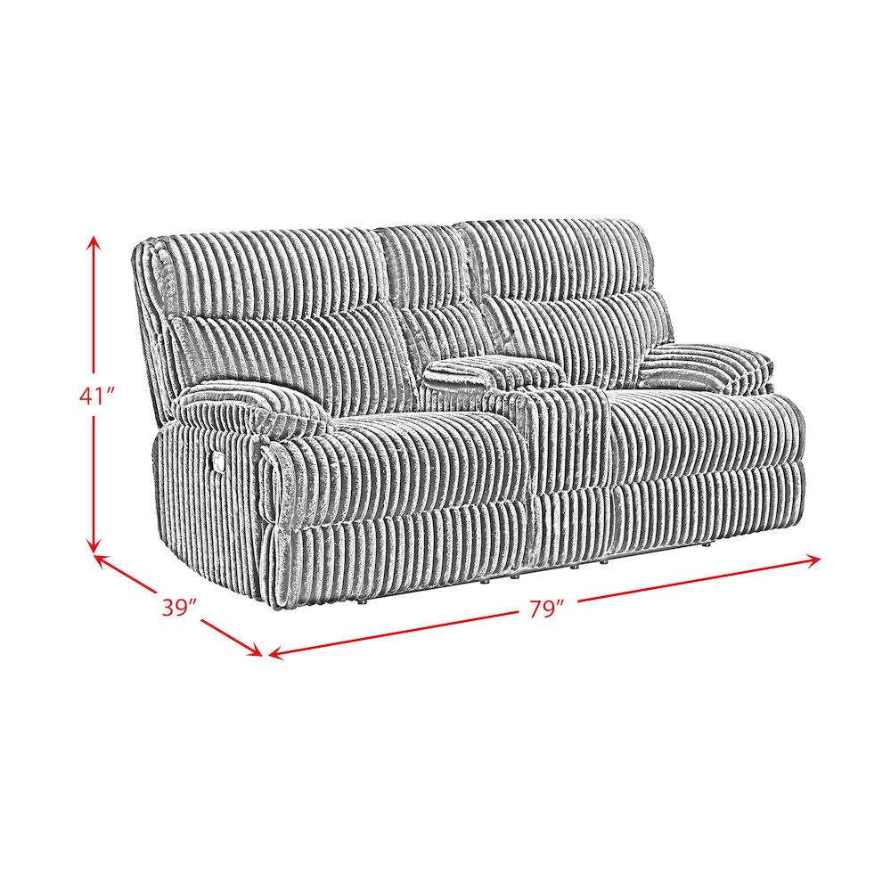 Admiral 3PC Living Room Set in Masis Black-Sofa, Loveseat & Recliner. Picture 11