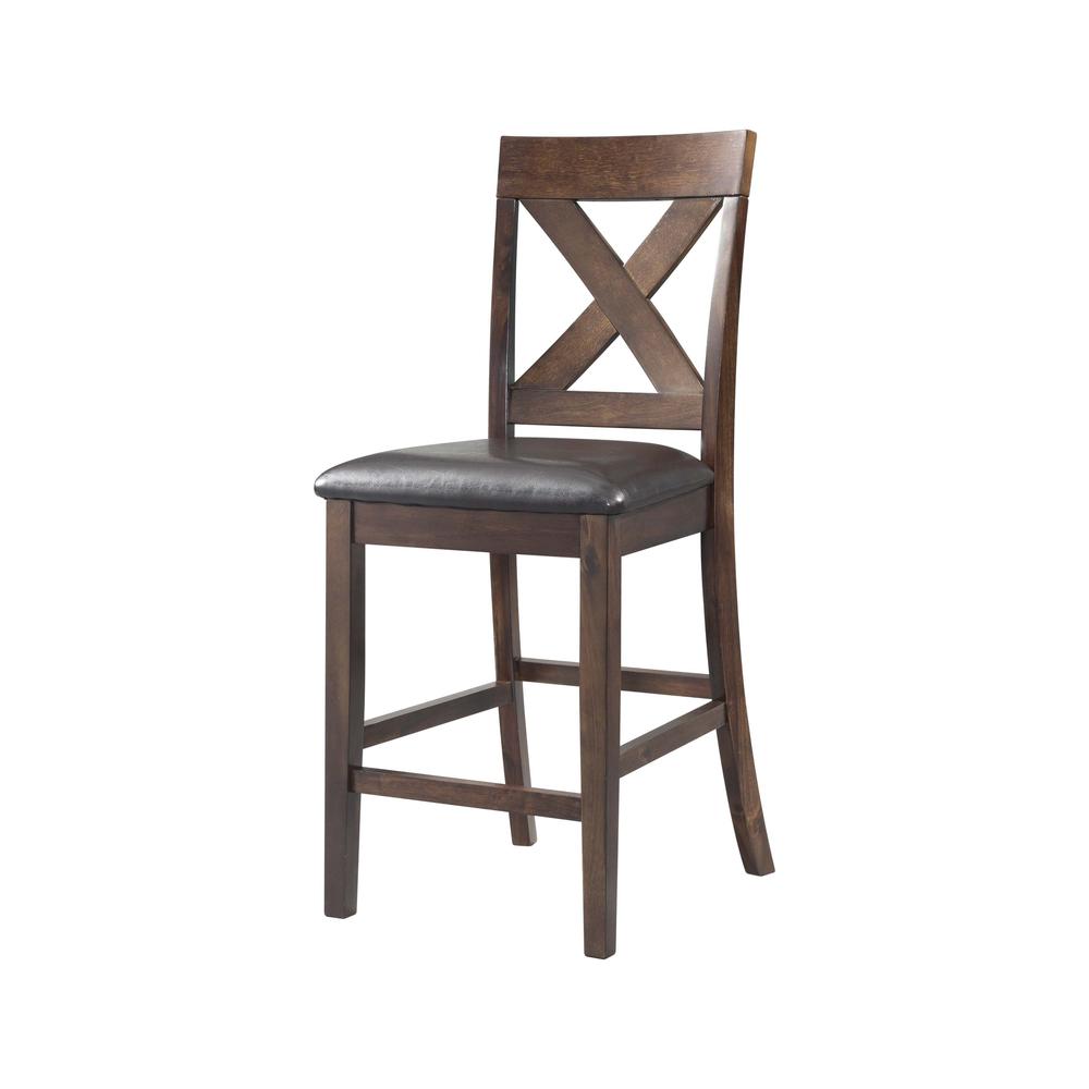Alexa Counter Height Side Chair Set in Cherry. Picture 4