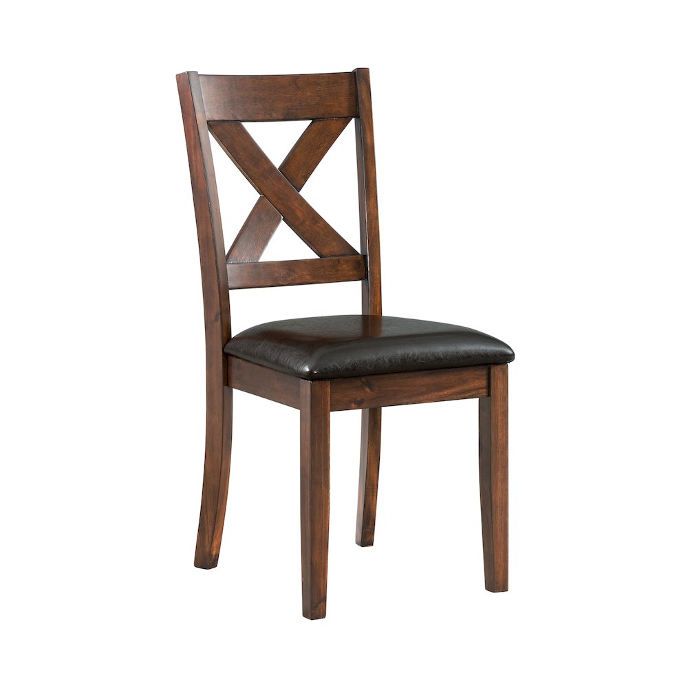 Alexa Standard Height Side Chair Set in Cherry. Picture 4