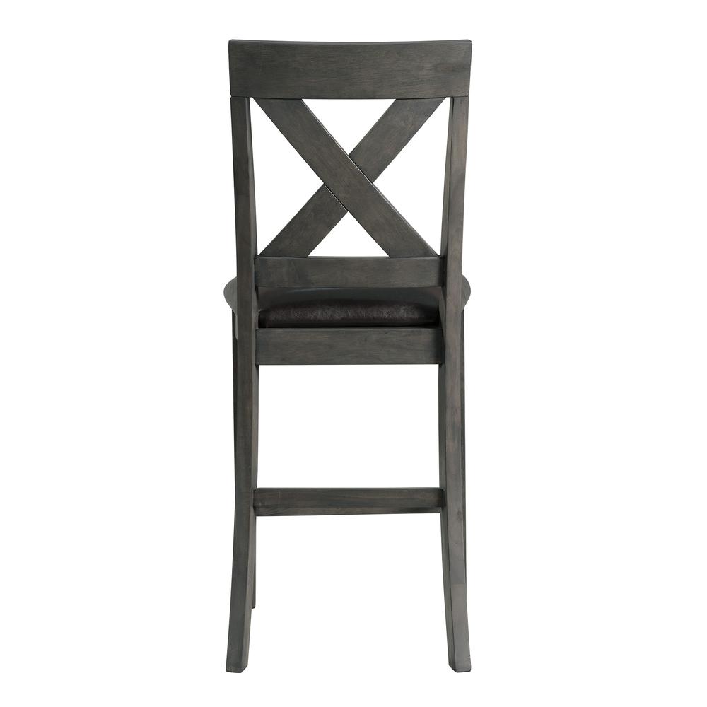 Alexa Counter Height Side Chair Set in Gray. Picture 6