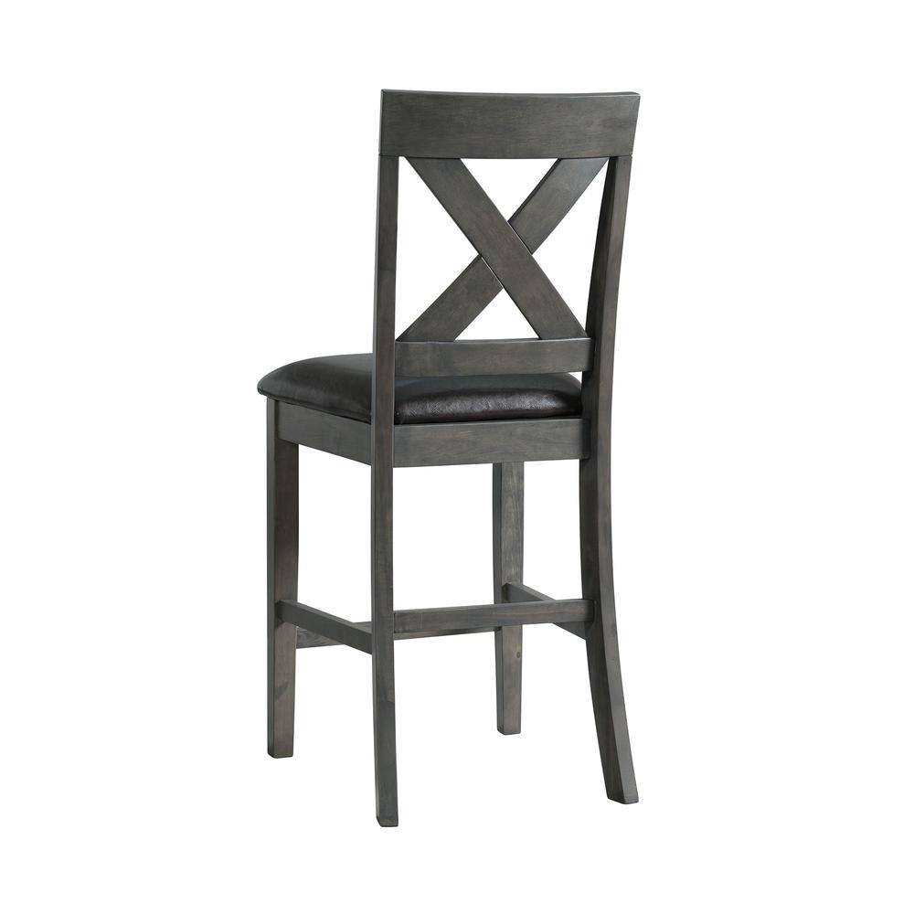 Alexa Counter Height Side Chair Set in Gray. Picture 5