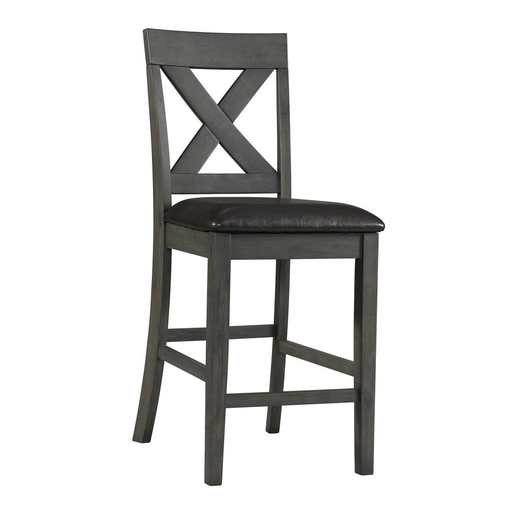Alexa Counter Height Side Chair Set in Gray. Picture 4