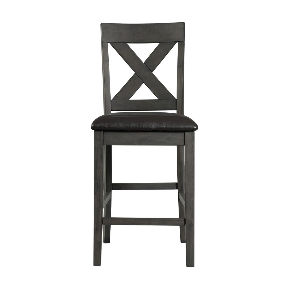 Alexa Counter Height Side Chair Set in Gray. Picture 7
