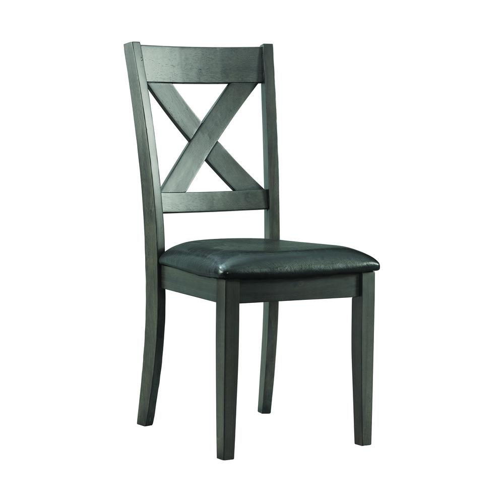 Alexa Standard Height Side Chair Set in Gray. Picture 4