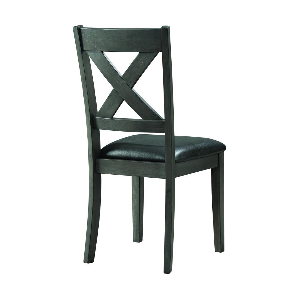Alexa Standard Height Side Chair Set in Gray. Picture 7