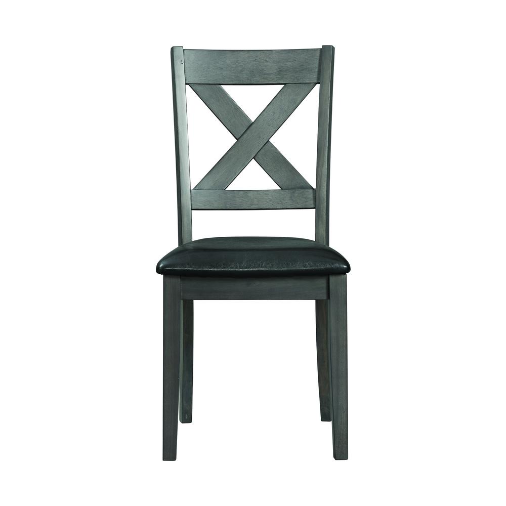Alexa Standard Height Side Chair Set in Gray. Picture 5