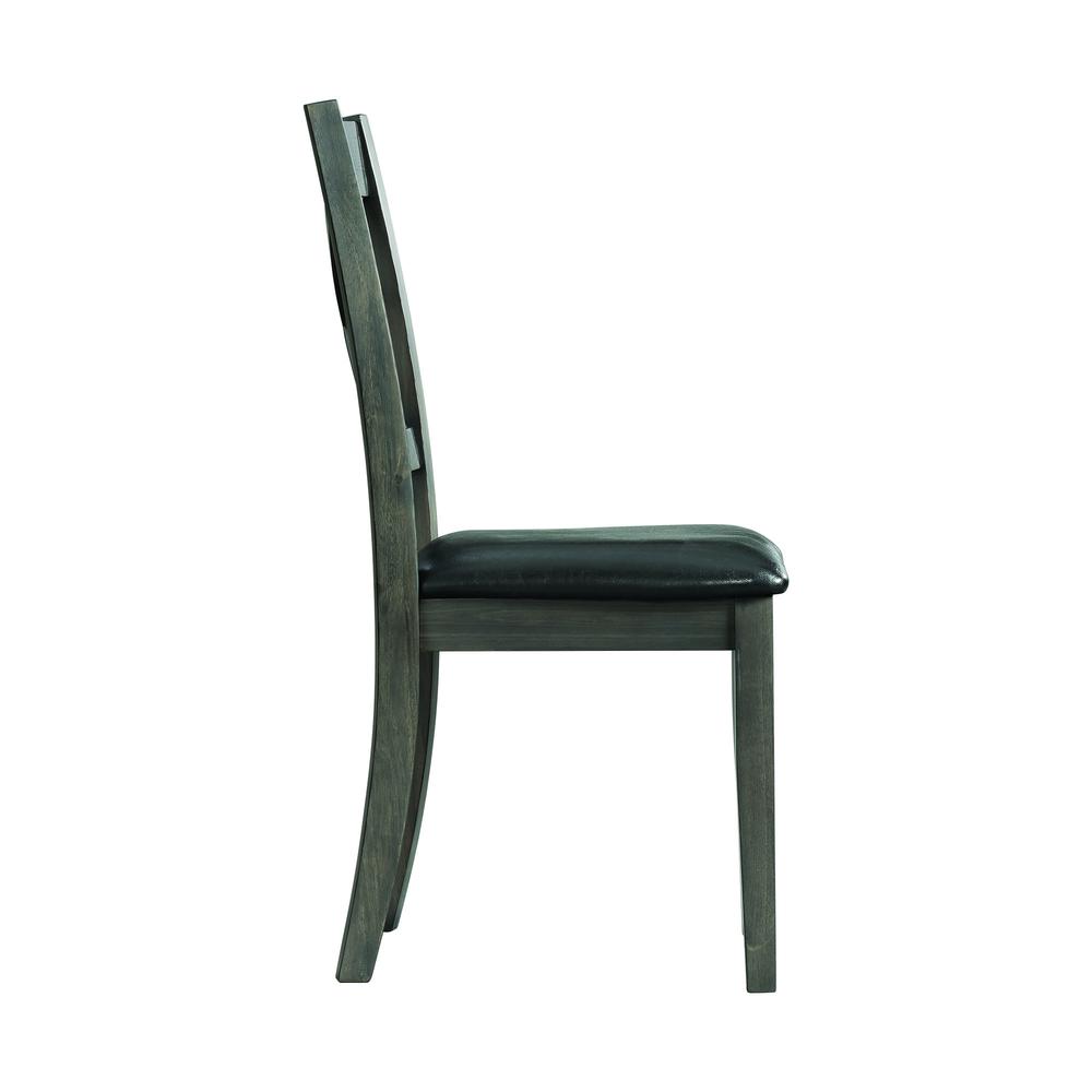 Alexa Standard Height Side Chair Set in Gray. Picture 6