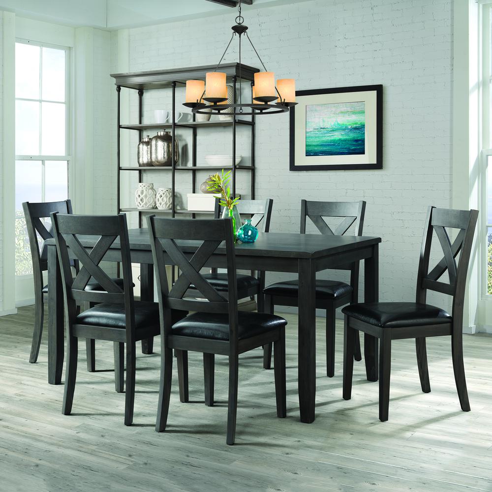 Alexa Standard Height Side Chair Set in Gray. Picture 2