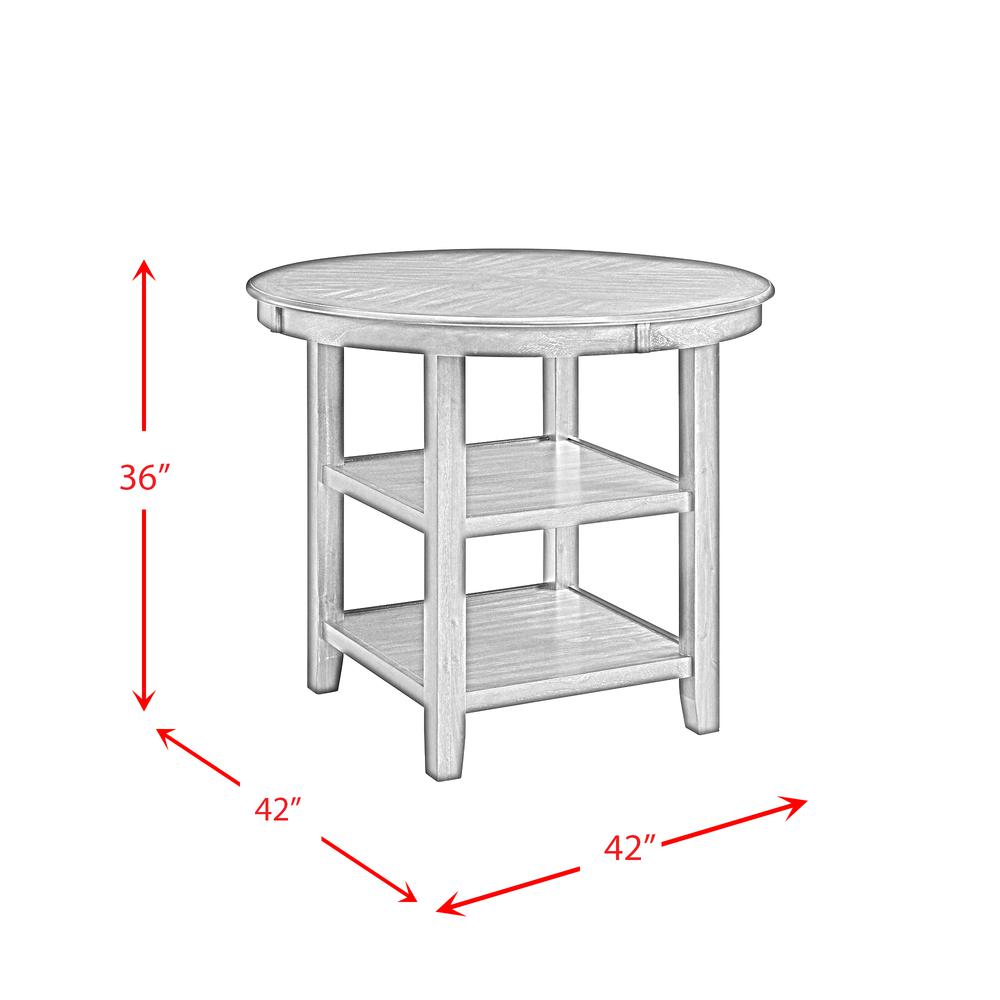 Taylor Counter Height 5PC Dining Set-Table and Four Side Chairs in Gray. Picture 10