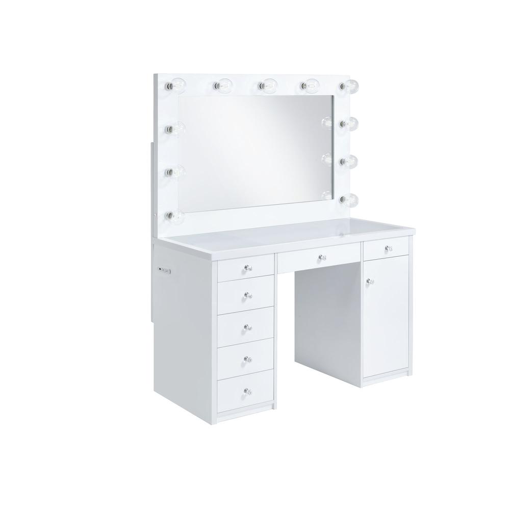 Adeline 2Pc Vanity Set in White. Picture 2
