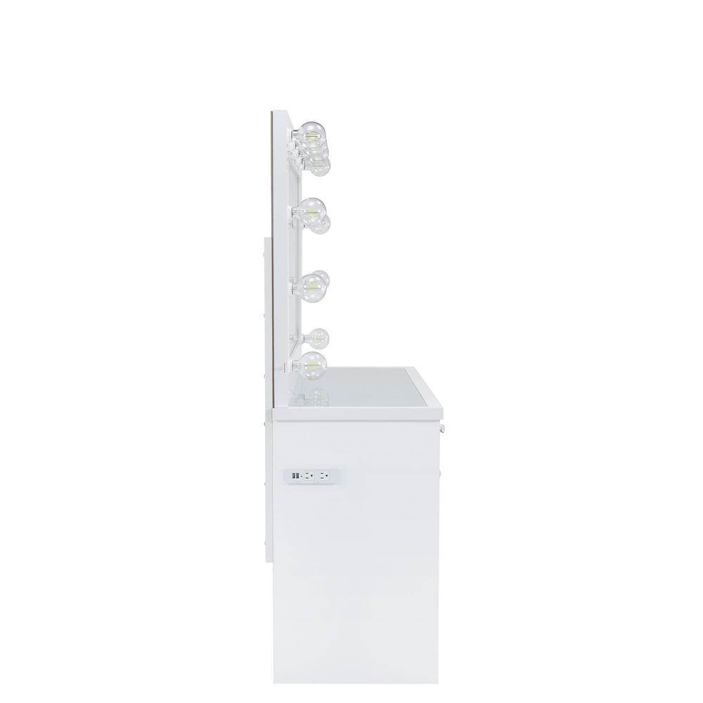 Adeline 2Pc Vanity Set in White. Picture 4
