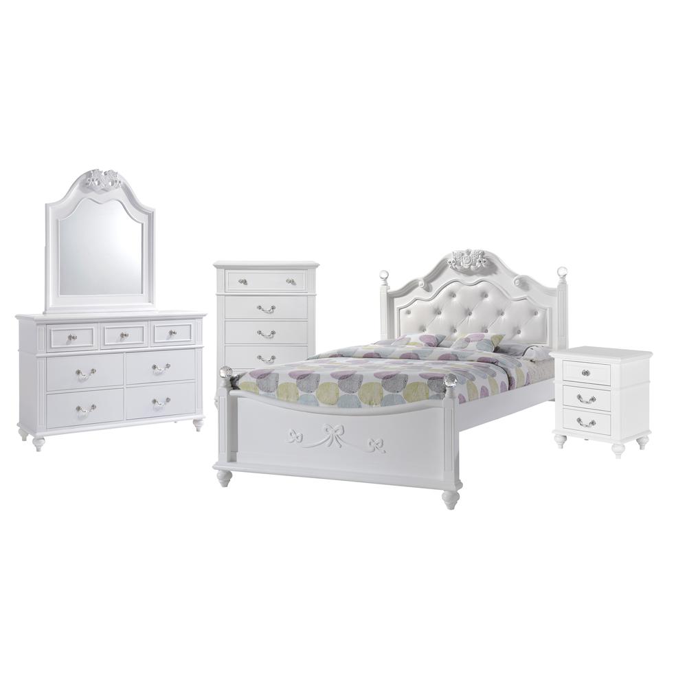 Annie Full Platform 5PC Bedroom Set w/ Storage Trundle. Picture 1