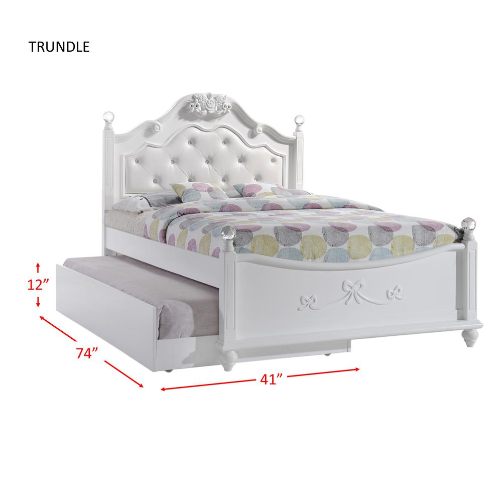 Annie Full Platform Bed w/ Storage Trundle. Picture 5