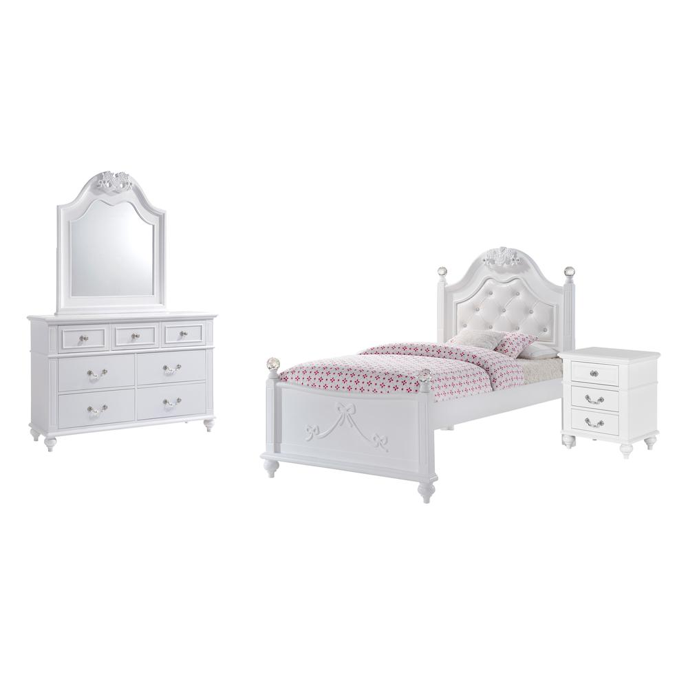 Annie Twin Platform 4PC Bedroom Set. Picture 1