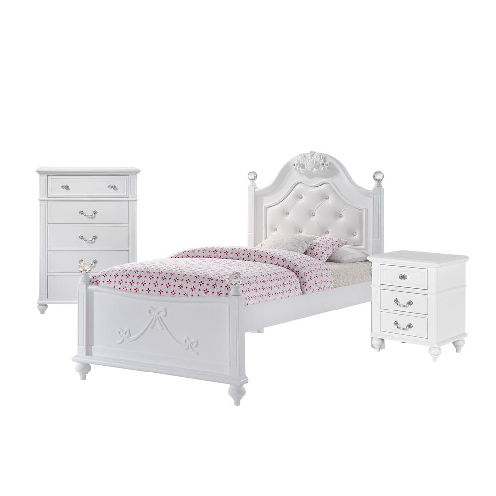 Annie Twin Platform 3PC Bedroom Set w/ Storage Trundle. Picture 1