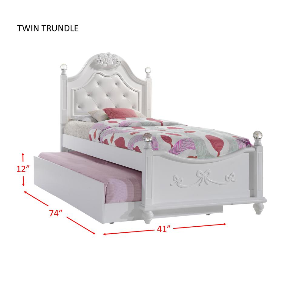Annie Twin Platform 3PC Bedroom Set w/ Storage Trundle. Picture 5
