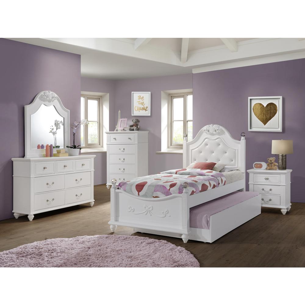 Annie Twin Platform 4PC Bedroom Set w/ Storage Trundle. Picture 1