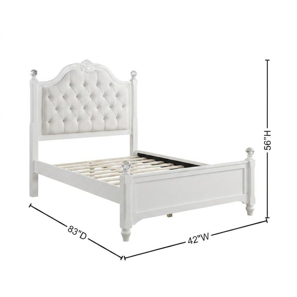Okume Twin Platform Bed with Storage Trundle, Twin Bed with Storage, White. Picture 5