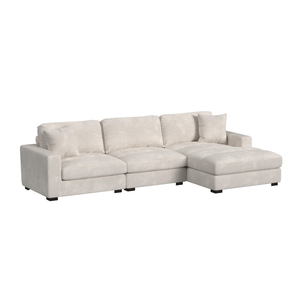 Mesa Modular 3PC Sectional Set with RHF Chaise in Steno Beige. Picture 1