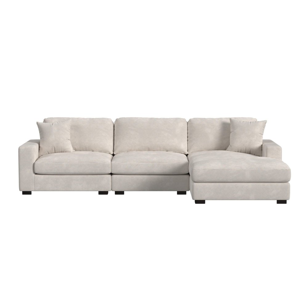 Mesa Modular 3PC Sectional Set with RHF Chaise in Steno Beige. Picture 2