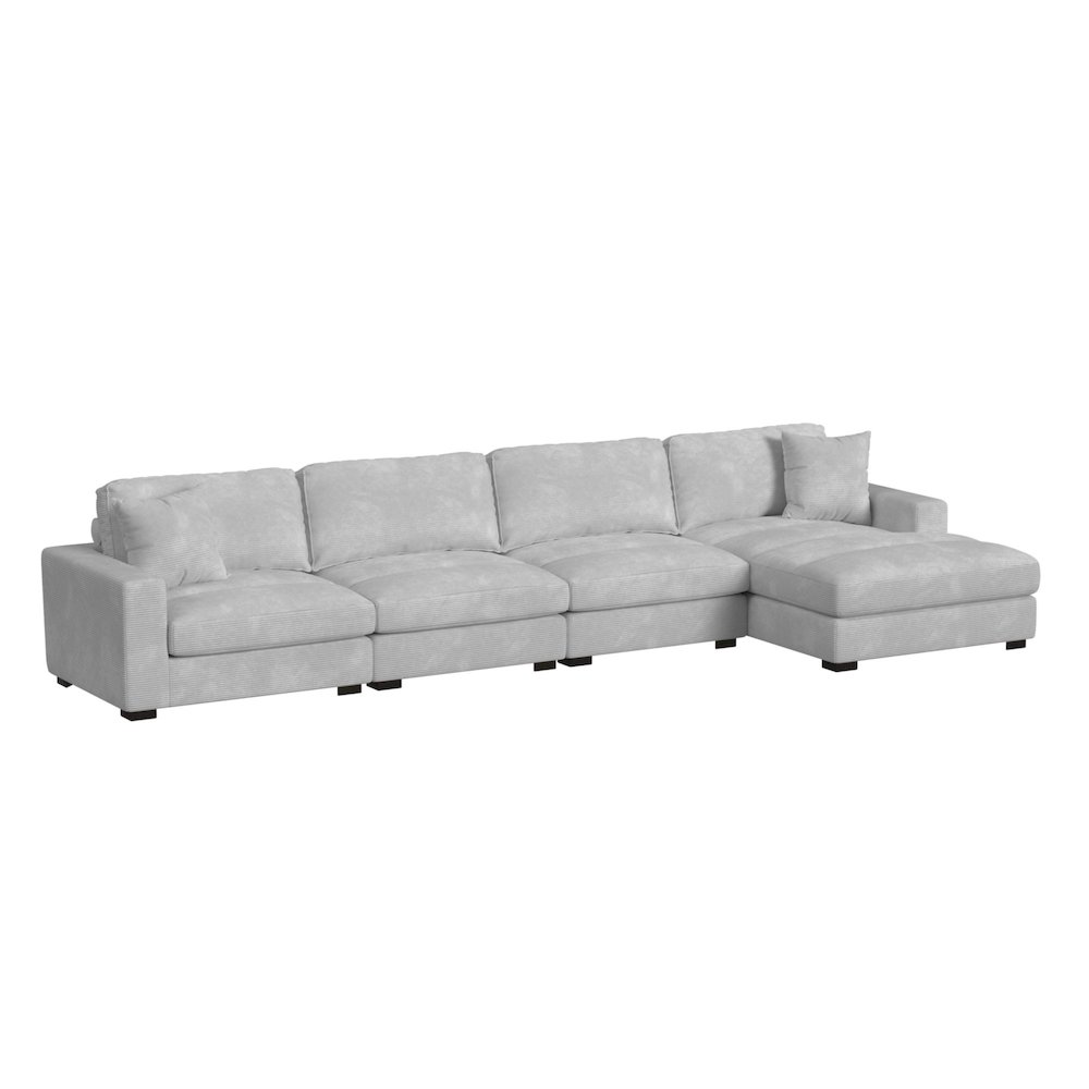 Mesa Modular 4PC Sectional Set with RHF Chaise in Steno Stone. Picture 1