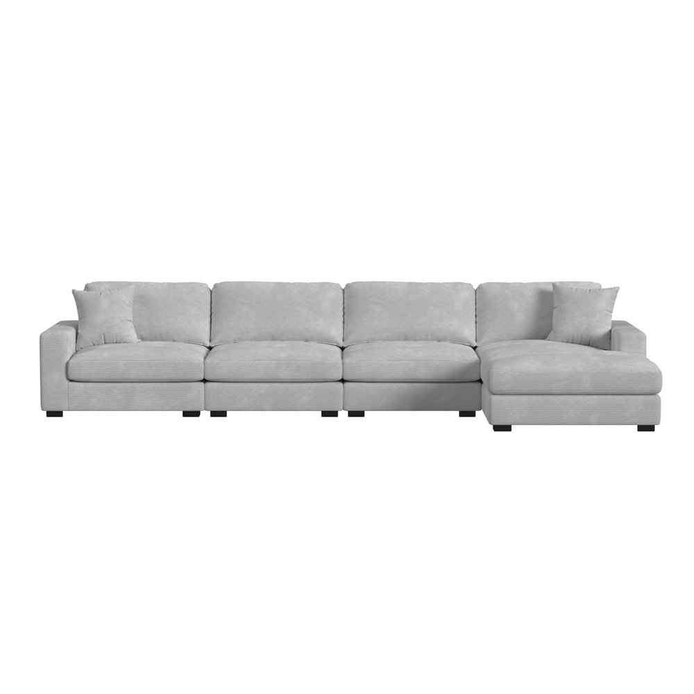 Mesa Modular 4PC Sectional Set with RHF Chaise in Steno Stone. Picture 2