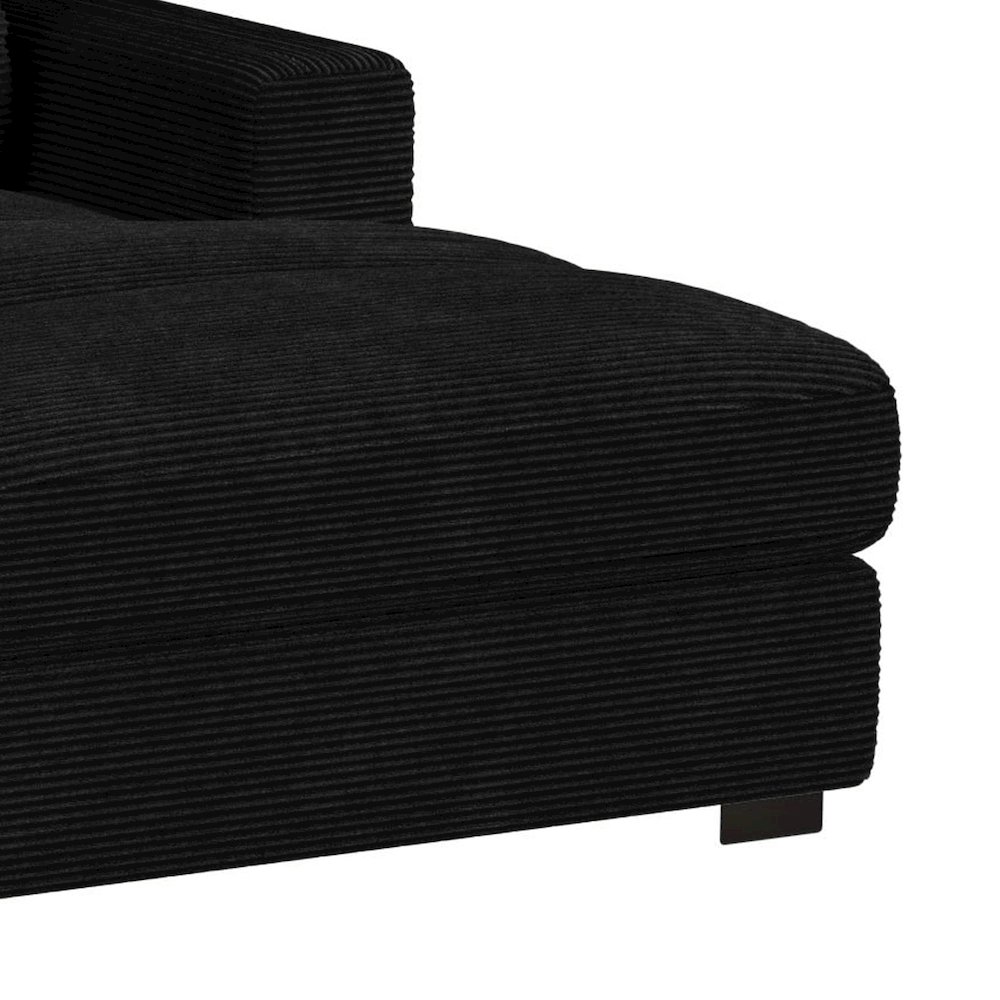 Arizona 7PC Sectional Set with RHF Chaise in Steno Black. Picture 6