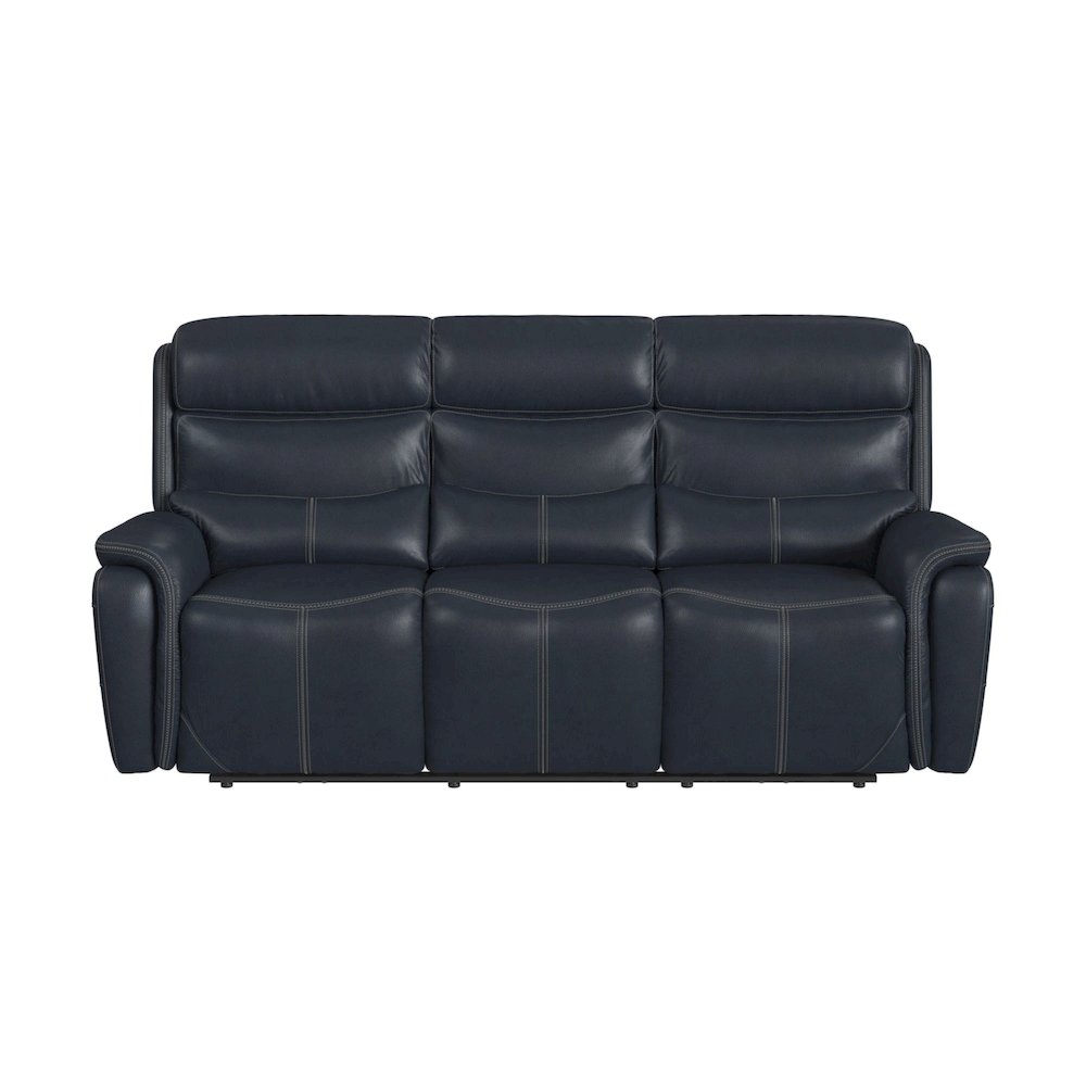 Florin Power Motion Sofa with Power Headrest in Pebble Navy. Picture 2