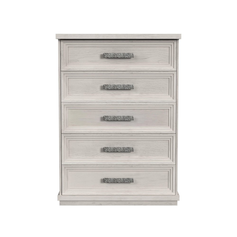 Rhiannon 5-Drawer Chest in Antique White. Picture 2