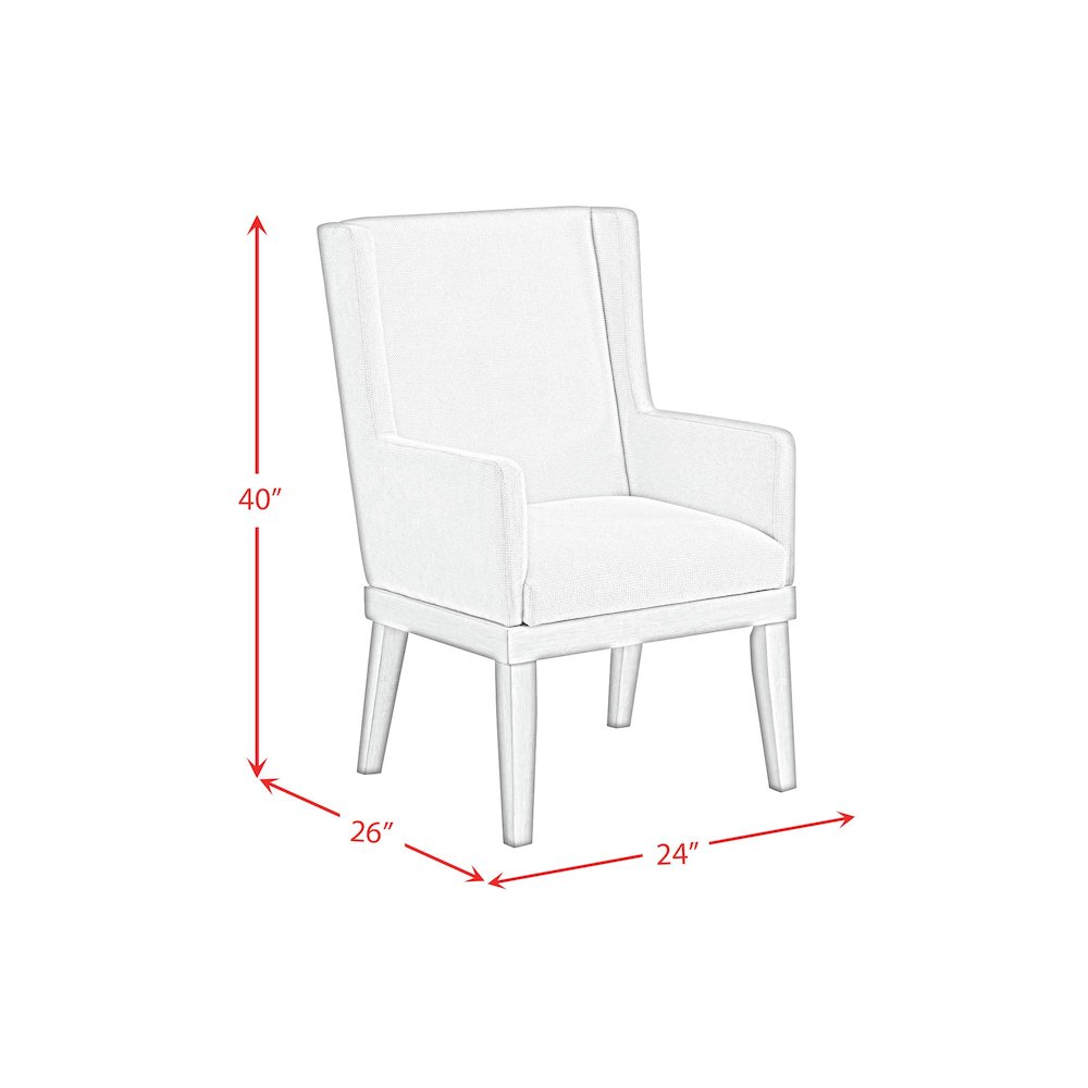 Rhiannon Dining Arm Chair in Antique White (2 Per Carton). Picture 6