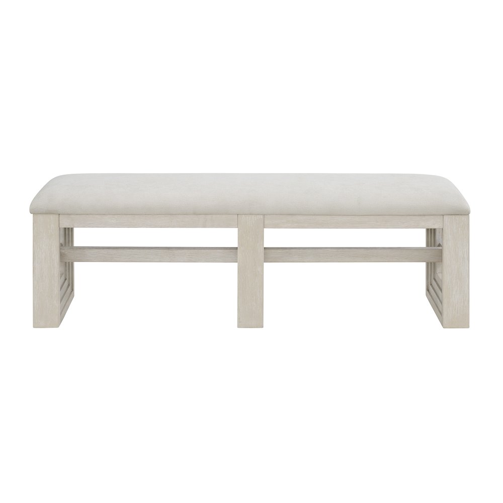 Rhiannon Dining Bench in Antique White. Picture 2
