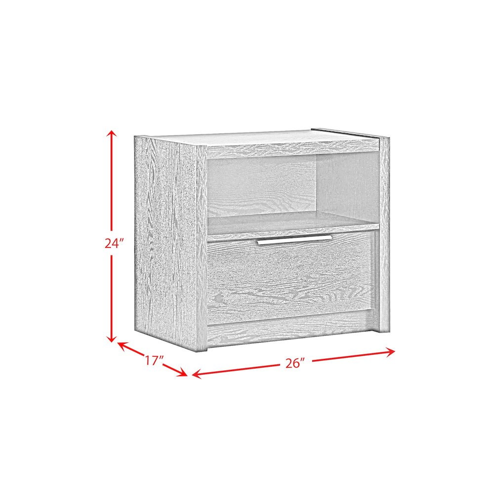 Ardmore Bend Nightstand with USB in Black. Picture 7