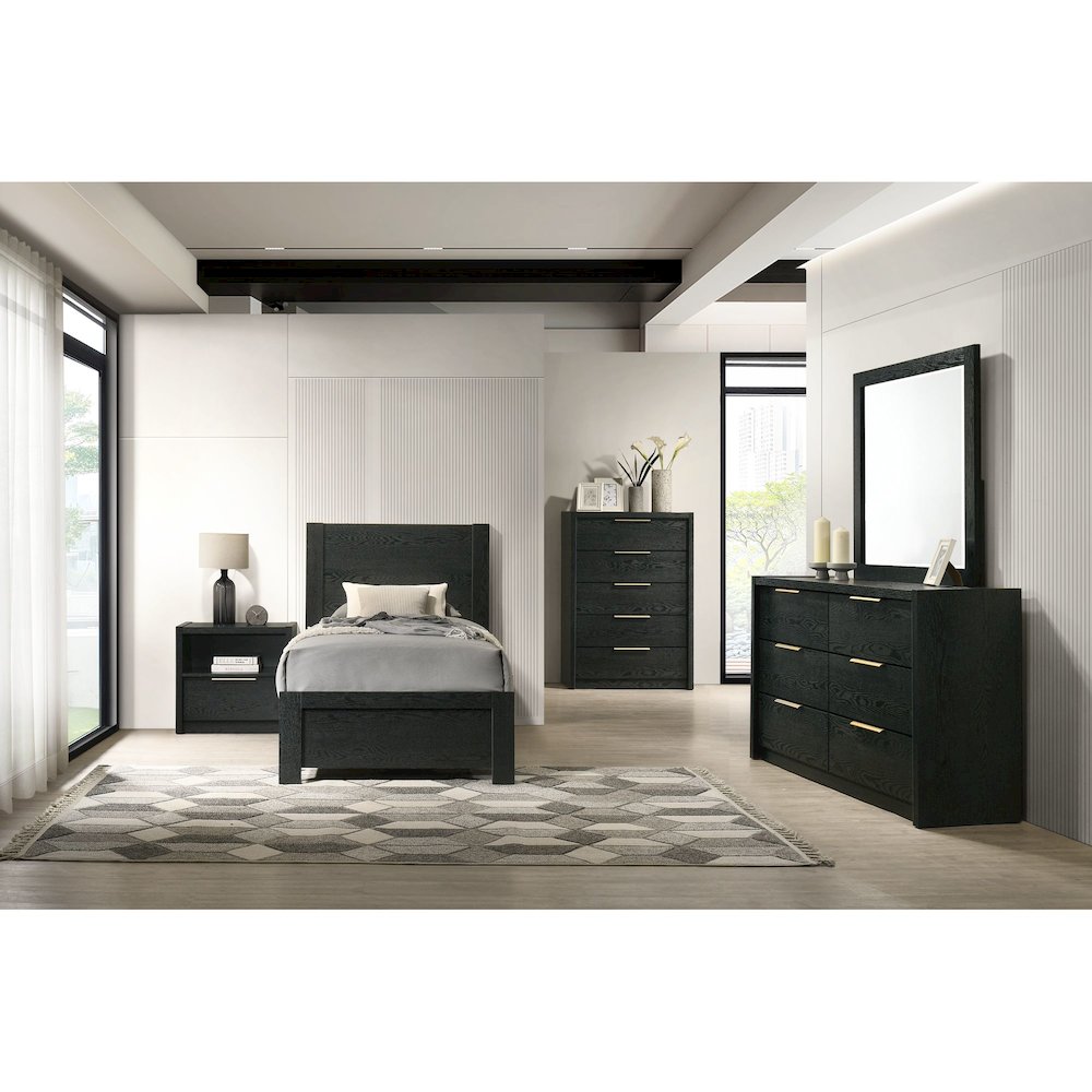 Ardmore Bend Twin Bed in Black. Picture 1