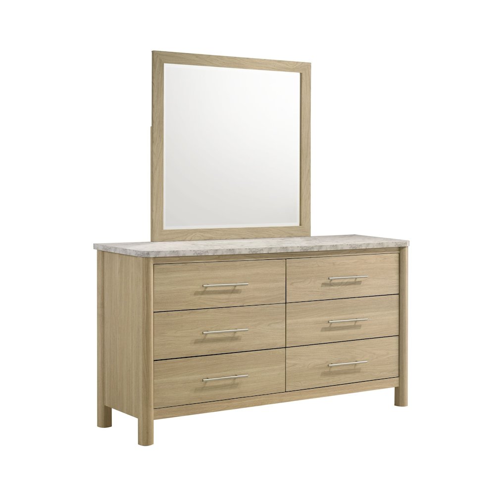 Joanna Dresser and Mirror Set in Natural. Picture 2