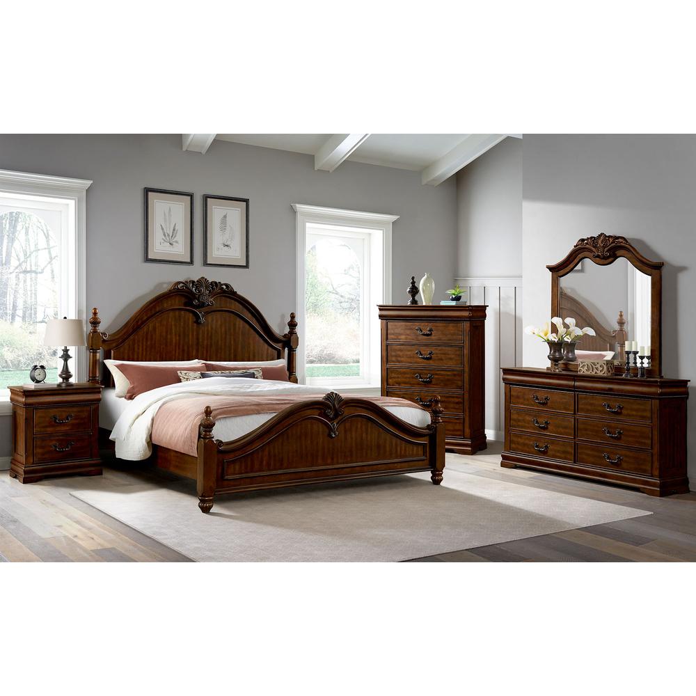 Coppola Queen Bed in Cherry. Picture 5