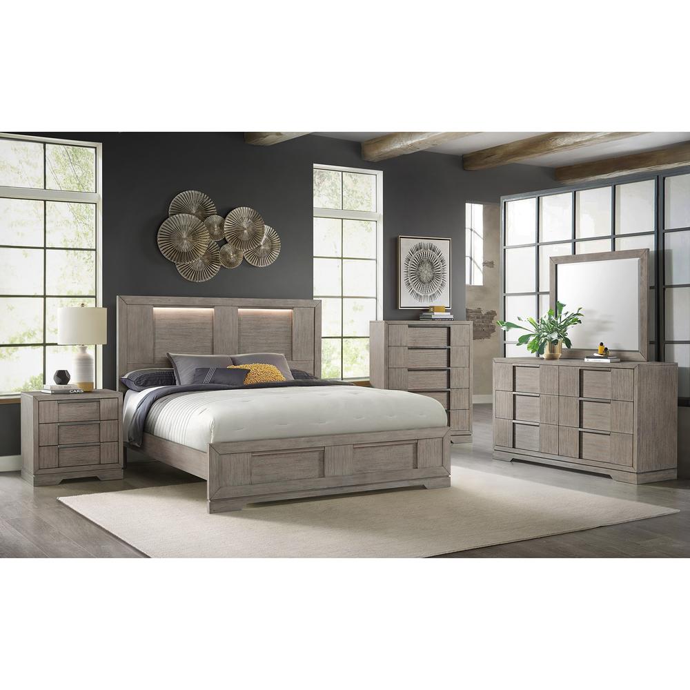 Argo 5-Drawer Chest in Grey. Picture 1