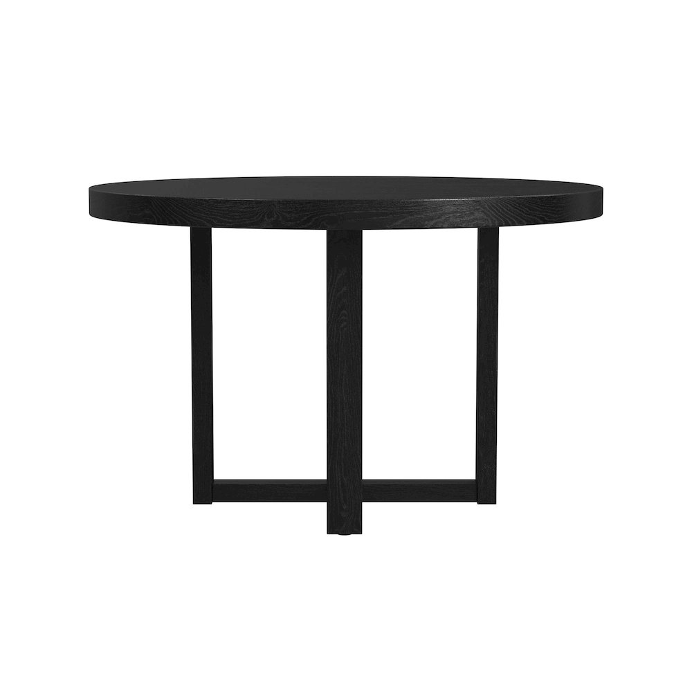 Grenada 47.5" Round Dining Table in Black. Picture 3
