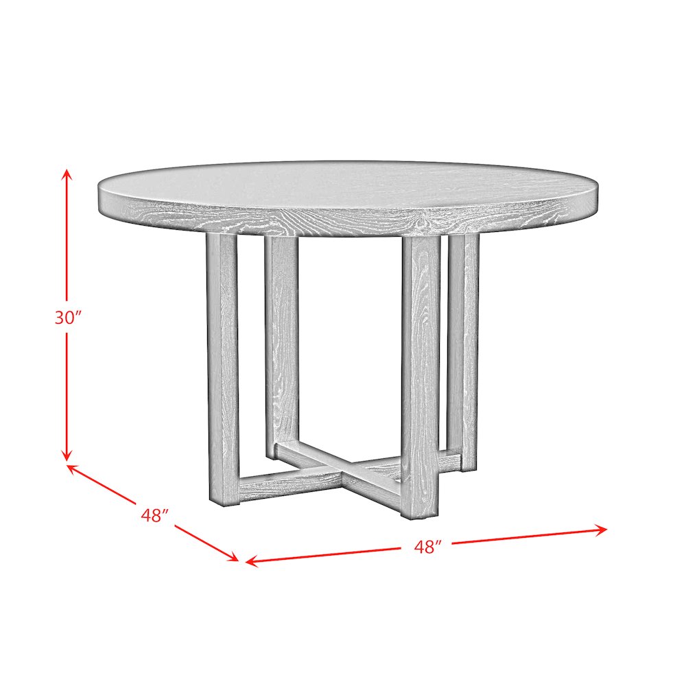 Grenada 47.5" Round Dining Table in Black. Picture 6