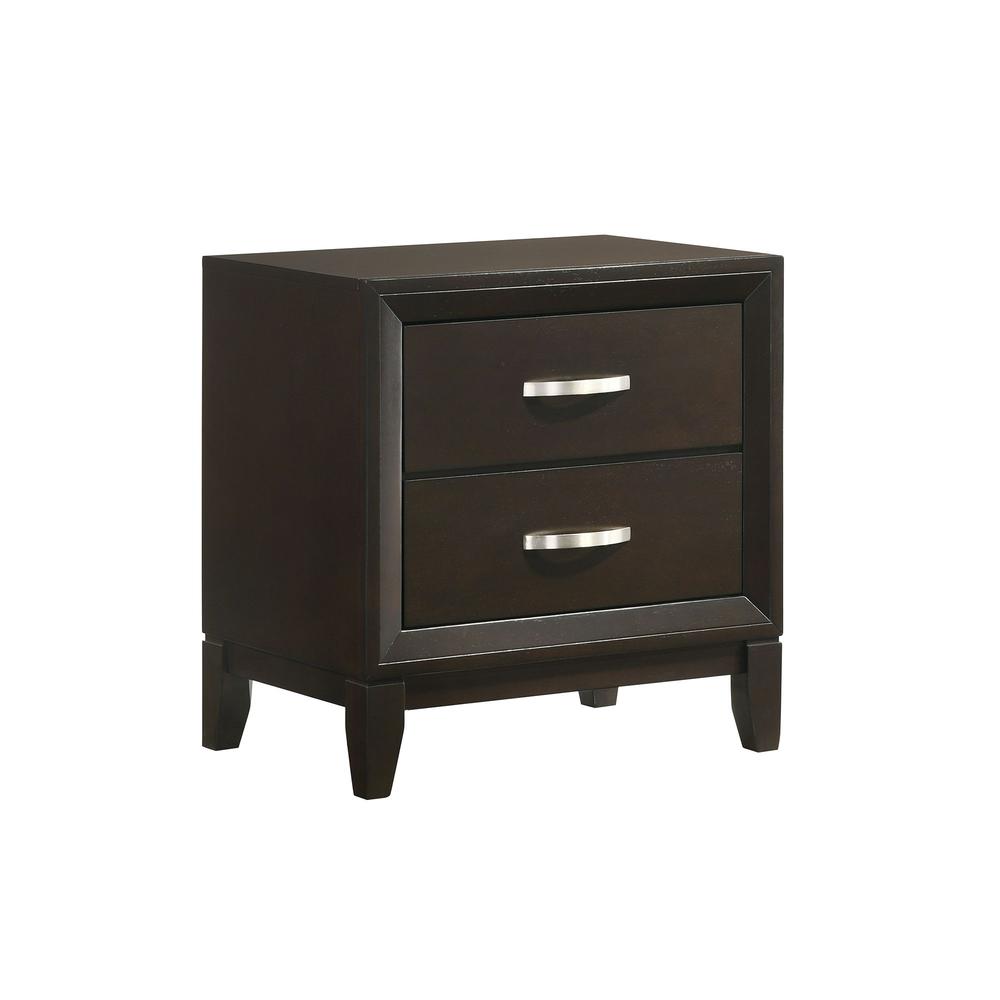 Warren 2-Drawer Nightstand in Merlot. Picture 1