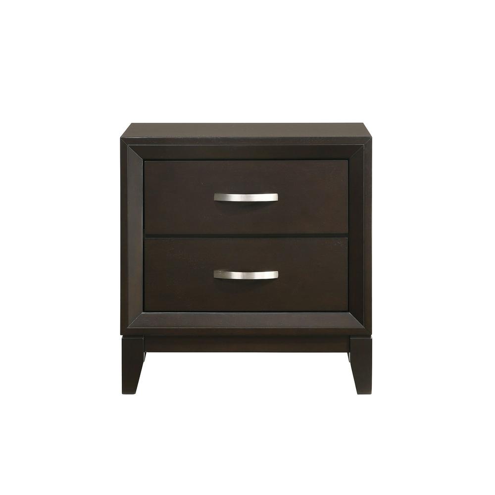 Warren 2-Drawer Nightstand in Merlot. Picture 2