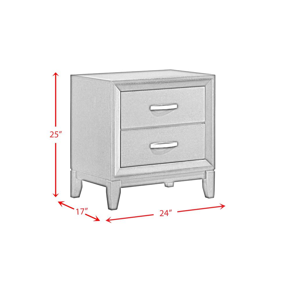 Warren 2-Drawer Nightstand in Merlot. Picture 3